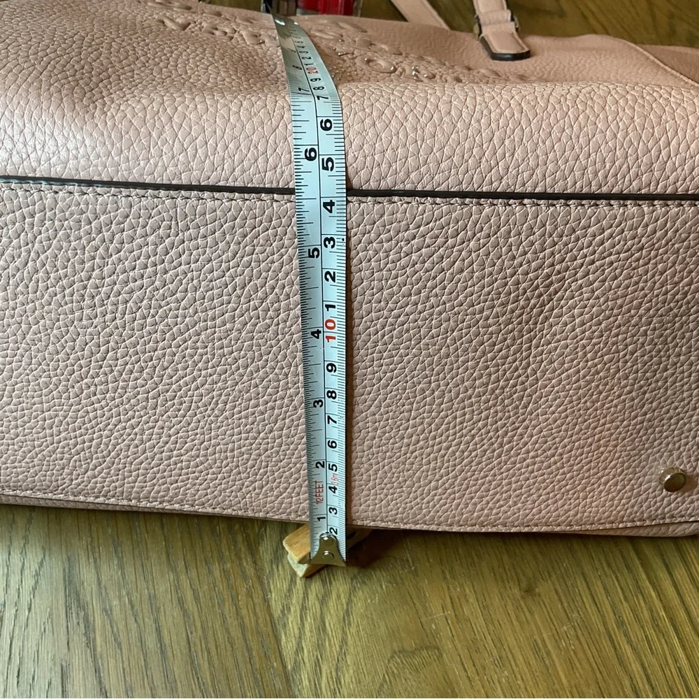Kate Spade Sienne Logo Large Pink Zip Leather Tote